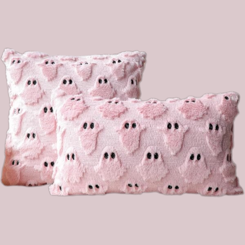 4TH Emotion Halloween Ghost Decorative Pillow Covers 18x18 Set of 2