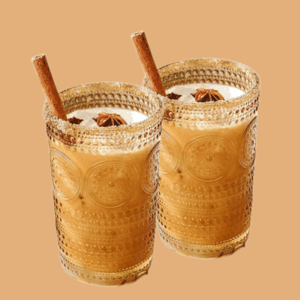 Kate Aspen Hobnail Beaded Floral Amber Drinking Glasses