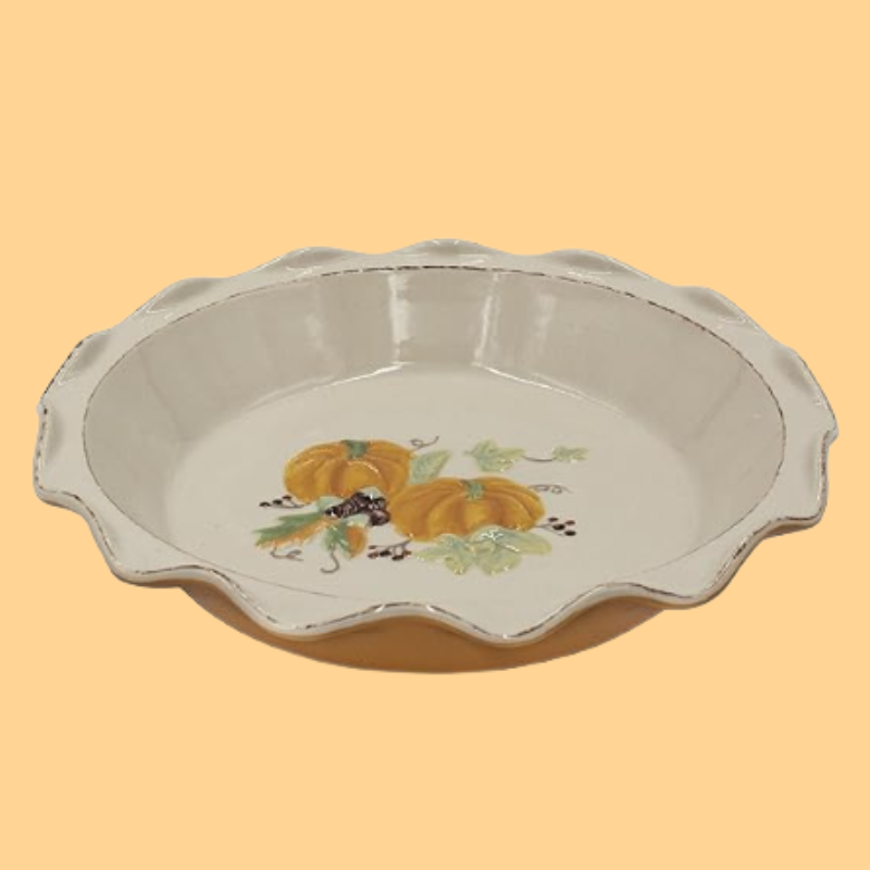Pfaltzgraff Plymouth Autumn Harvest Pumpkin Pie Stoneware Baking Dish, 10.5 Inch