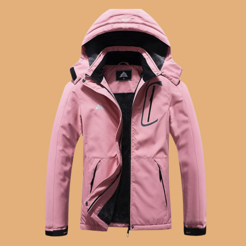 MOERDENG Women's Waterproof Ski Jacket Warm Winter Coat Outdoor Windbreaker Hiking Snowboarding Jacket