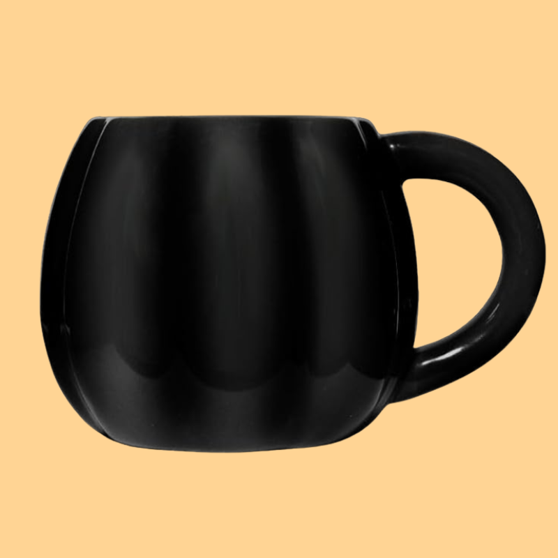 Sweet Water Decor Black Pumpkin Coffee Mug, 19oz Ceramic Fall Mug, Cozy Autumn Home Decor Drinkware for Coffee, Tea & Cider
