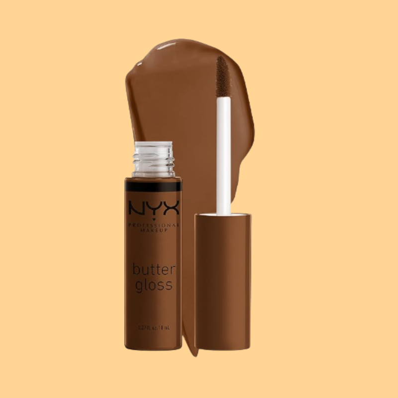 NYX PROFESSIONAL MAKEUP Butter Gloss Brown Sugar, Non-Sticky Lip Gloss - Caramelt