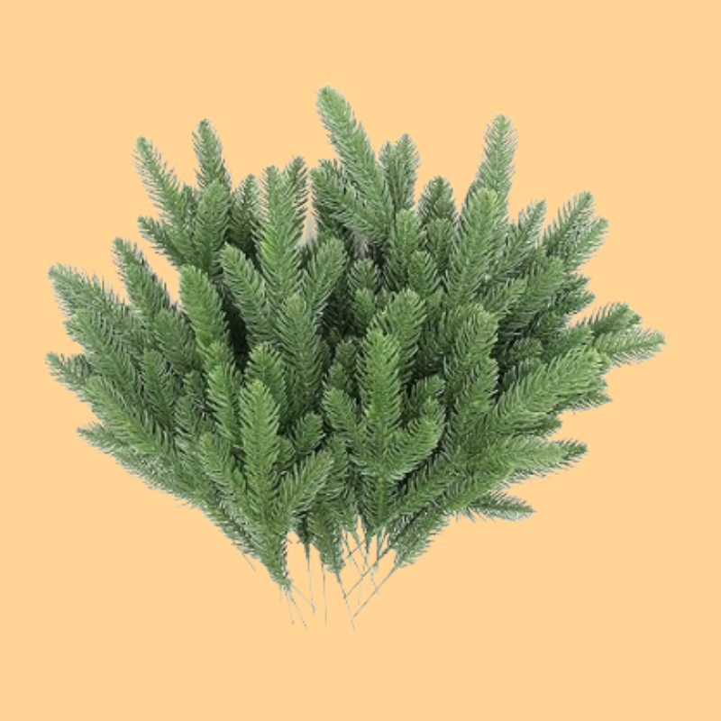 Hananona 50 Pcs Artificial Pine Branches Green Plants Pine Needles