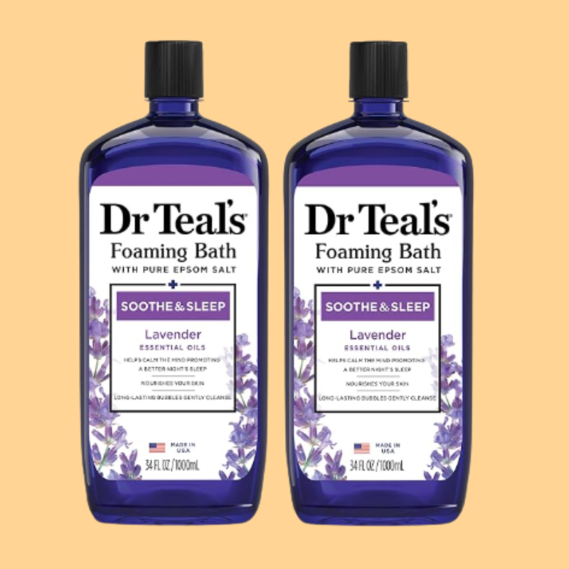 Dr Teal's Foaming Bath with Pure Epsom Salt, Soothe & Sleep with Lavender