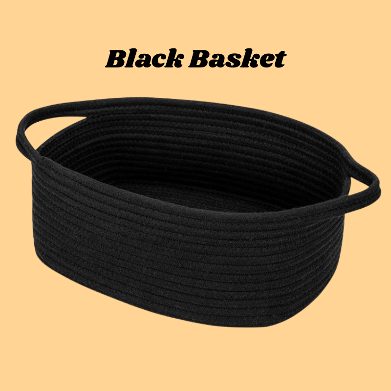 Black Woven Gift Basket