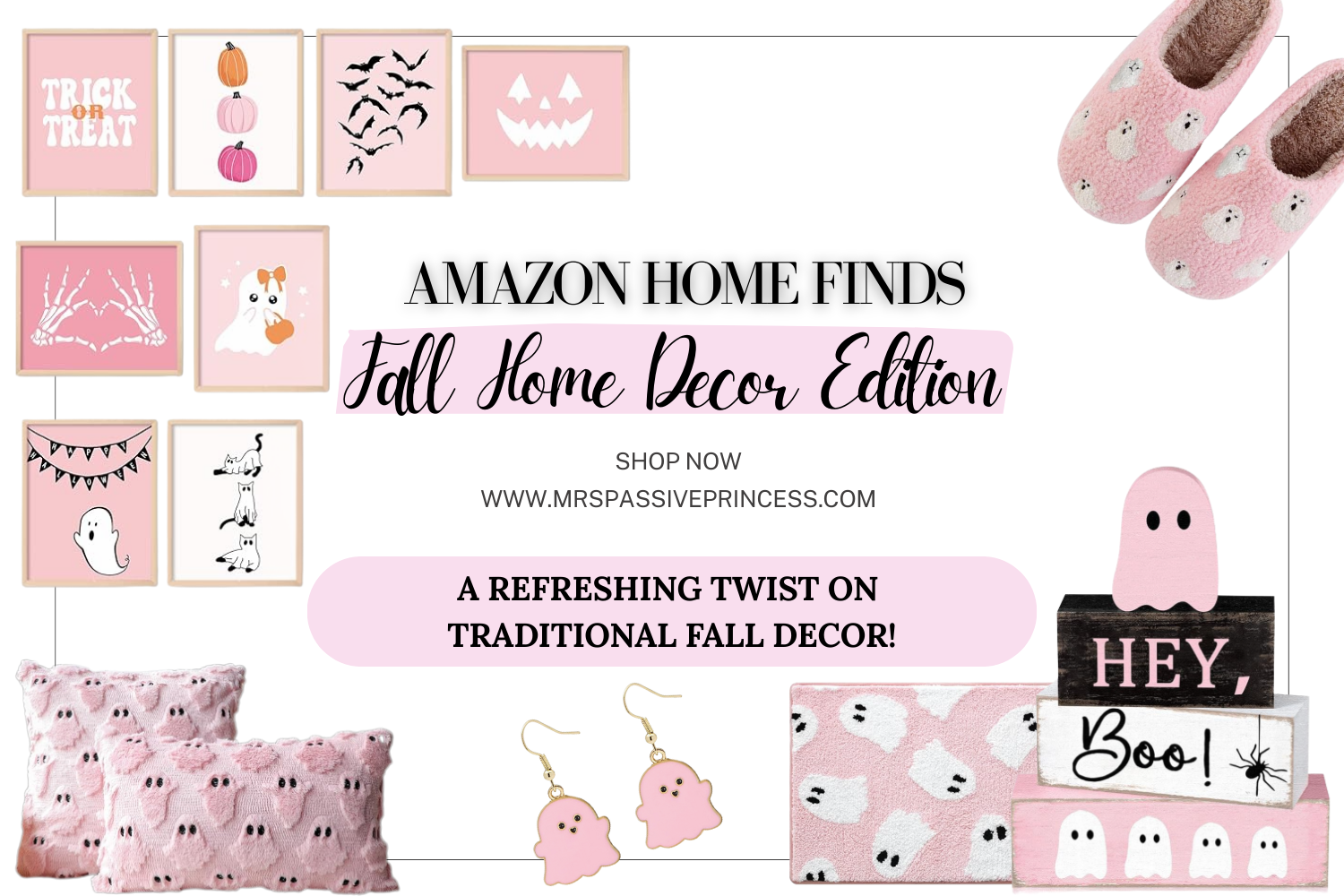 Pink Fall Home Decor Blog Header