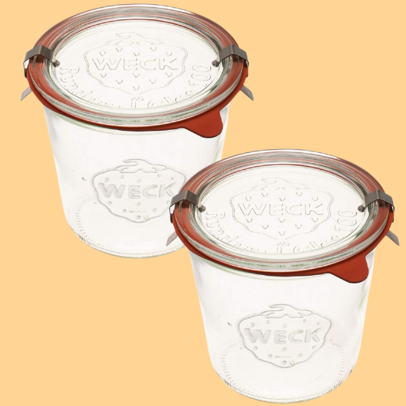 Weck Canning Jars 742 - Weck Mold Jars made of Transparent Glass - Eco-Friendly Canning Jar