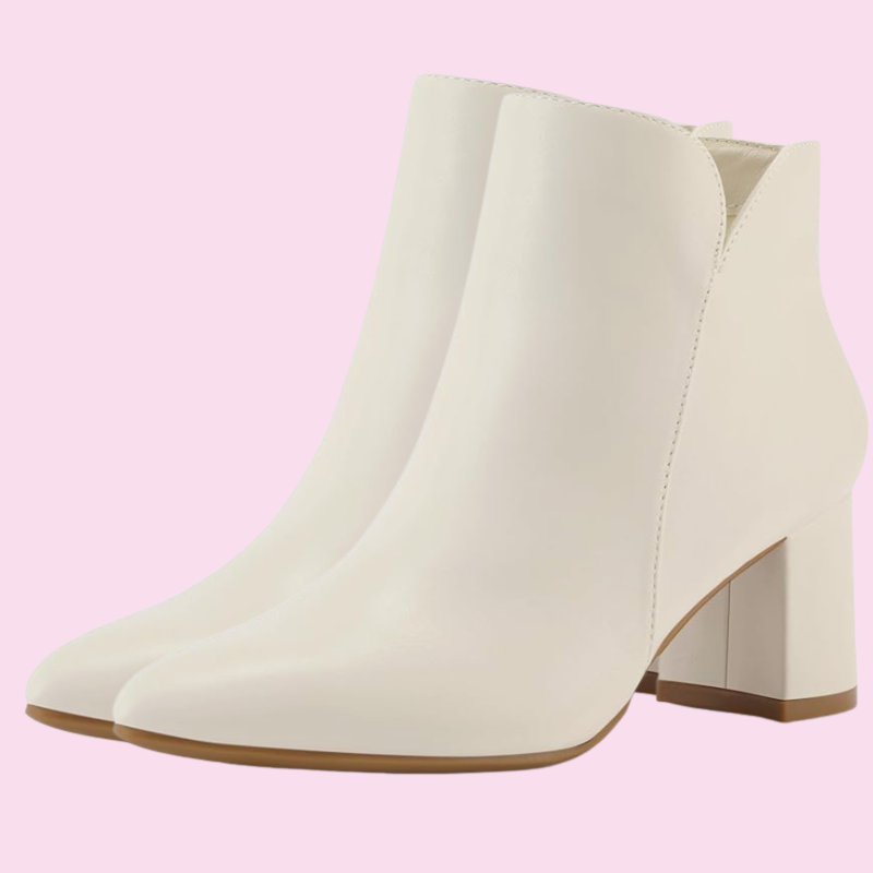 mysoft Women's Ankle Boots Chunky Block Low Heel