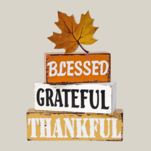 4 PCS Wooden Fall Table Decor for Home