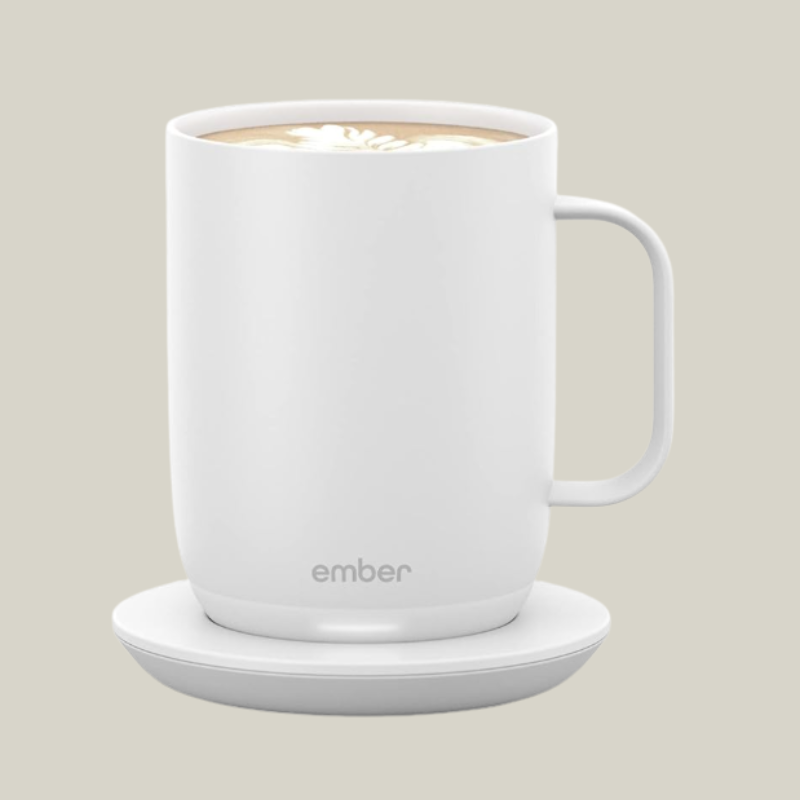 Ember Temperature Control Smart Mug 2, 14 Oz, App-Controlled Heated Coffee Mug with 80 Min Battery Life and Improved Design, White