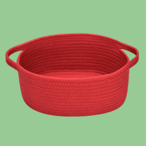 ABenkle Small Basket with Handles - Decorative Durable Rope Woven Storage Bin