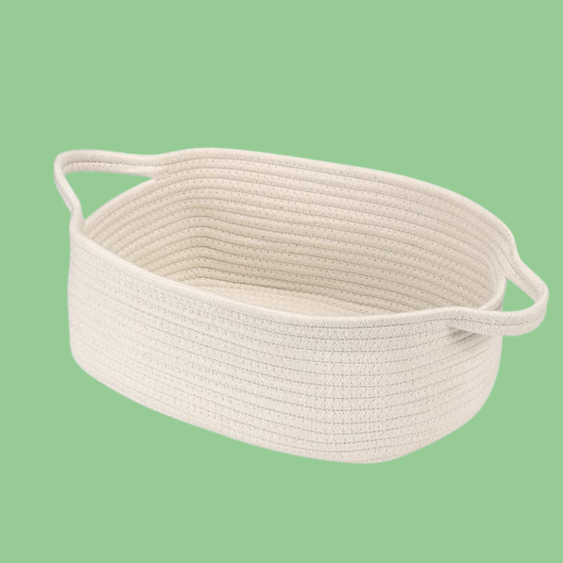 Small Woven Cotton Rope Basket Cute Baby Gift Basket