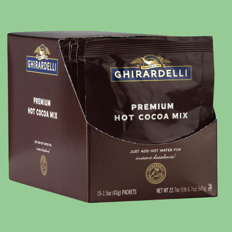 Ghirardelli Premium Hot Cocoa Envelopes, Rich chocolate, 22.7 Ounce (Pack of 15)