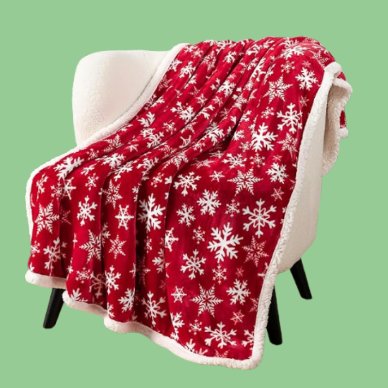 PAVILIA Premium Christmas Sherpa Throw Blanket