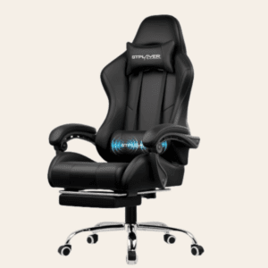 GTPLAYER Gaming Chair with Footrest and Lumbar Support