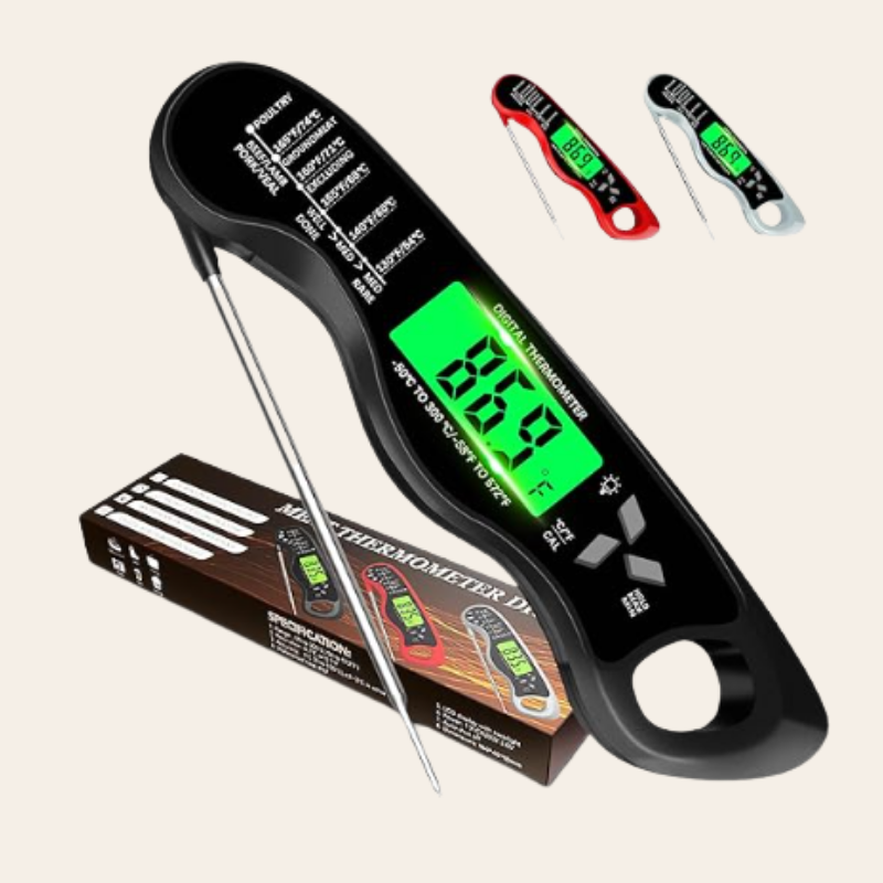 Meat Thermometer (Digital, Waterproof, Backlit)