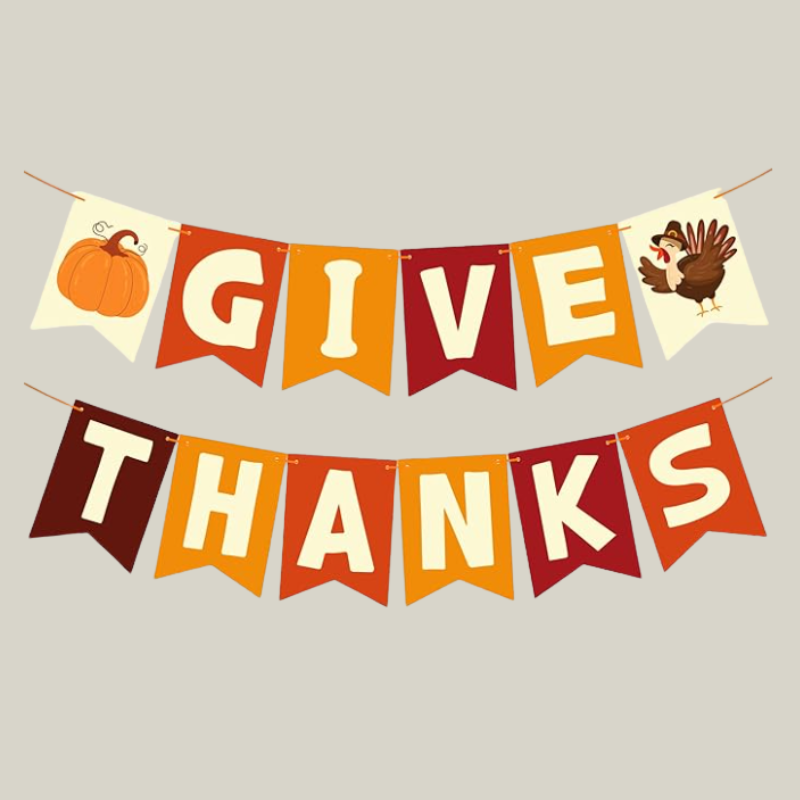 OHOME Thanksgiving Decorations - GIVE THANKS Banner