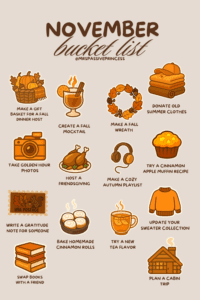 November Bucket List