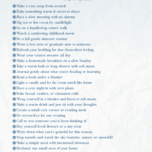 Winter Bucket List Printable