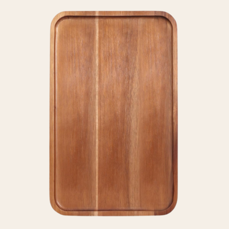 Large Wooden Serving Trays Long Party Charcuterie Boards Acacia Wood Platters Serving Cheese Board Rectangular Appetizer Snack Plates Rectangle Kitchen Dinner Platter for Food Dish Cake Dessert Tray