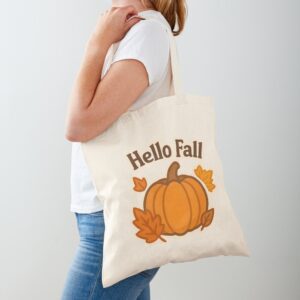 Hello Fall Pumpkin Leaves Sticker