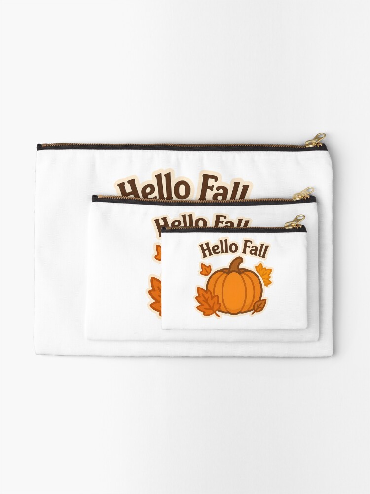 Hello Fall Pumpkin Leaves Mock Up