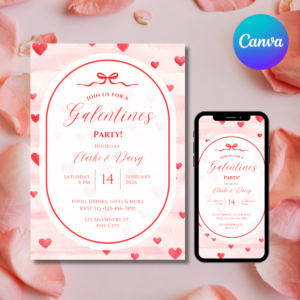 Galentine's Party Invitation Template